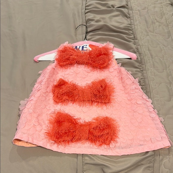 Pink Dress with Orange Bows - Picture 1 of 2